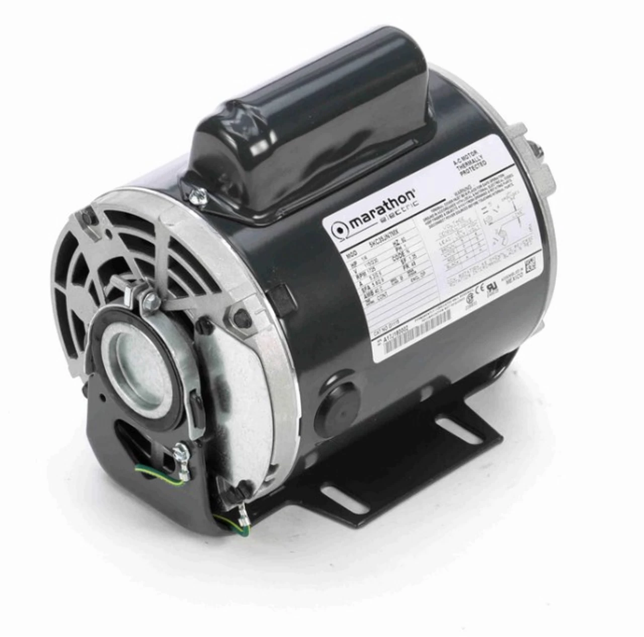 G1115 Marathon 1/4 Hp (1 Speed) 115/230V 1800 RPM ODP 48 Frame Cap Start Resilient Base Motor