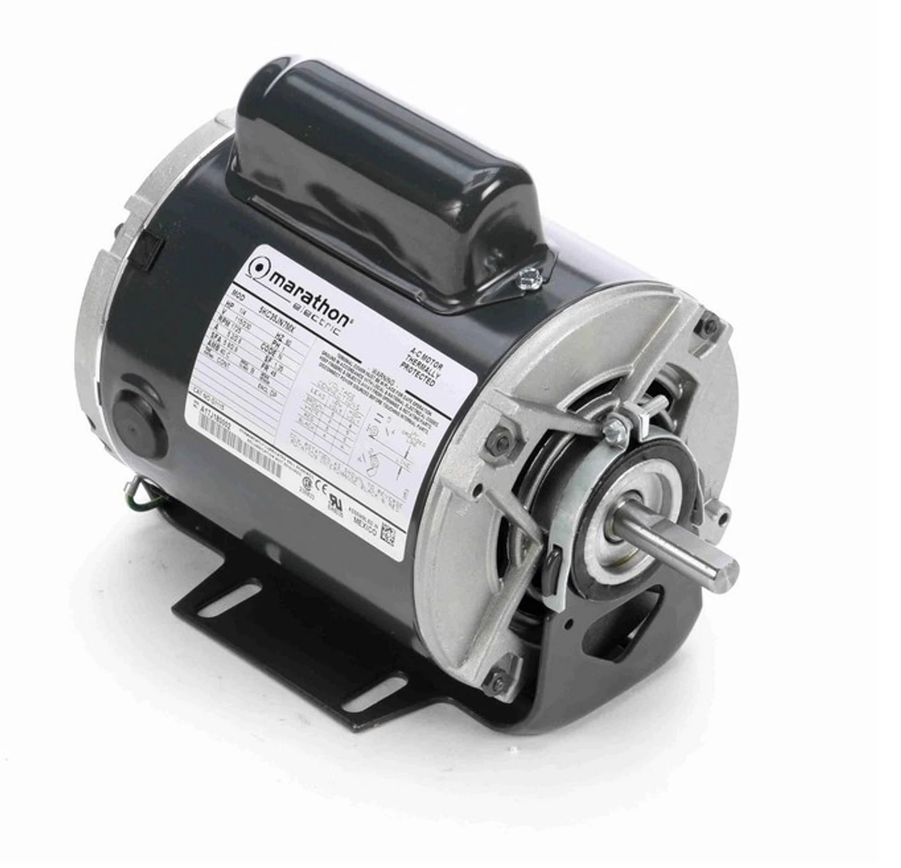 G1115 Marathon 1/4 Hp (1 Speed) 115/230V 1800 RPM ODP 48 Frame Cap Start Resilient Base Motor - Image 2