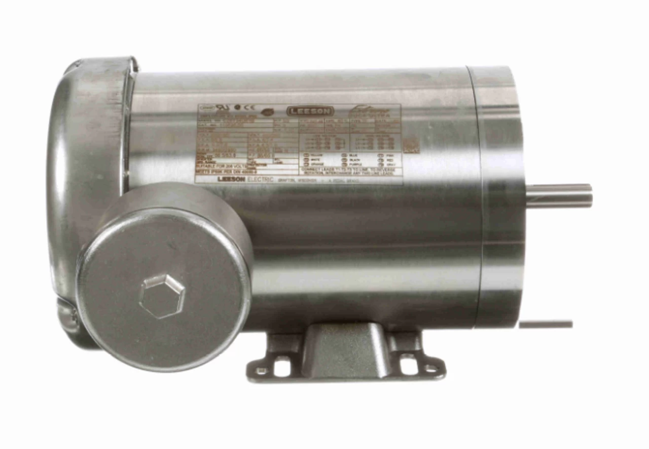 119526.00 Leeson Extreme Duck 3 Hp 3600 RPM 230/460V 3-Phase 56C Frame TEFC (base) Motor - Image 2