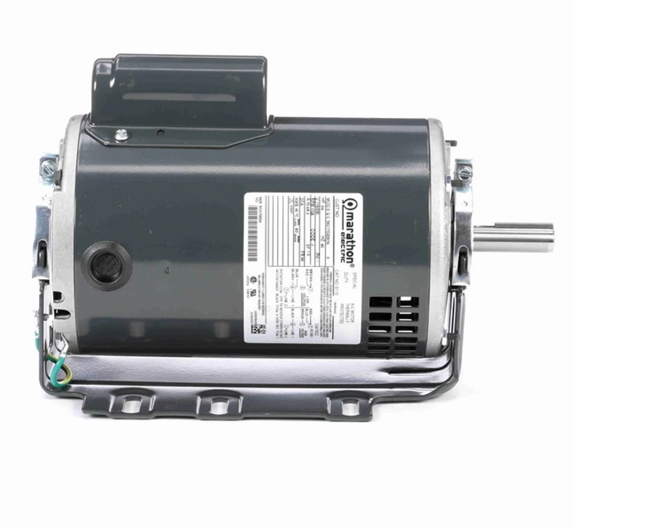 S115 Marathon 3/4 Hp (1 Speed) 115/230V 1800 RPM ODP 56 Frame Cap Start Resilient Base Motor - Image 3