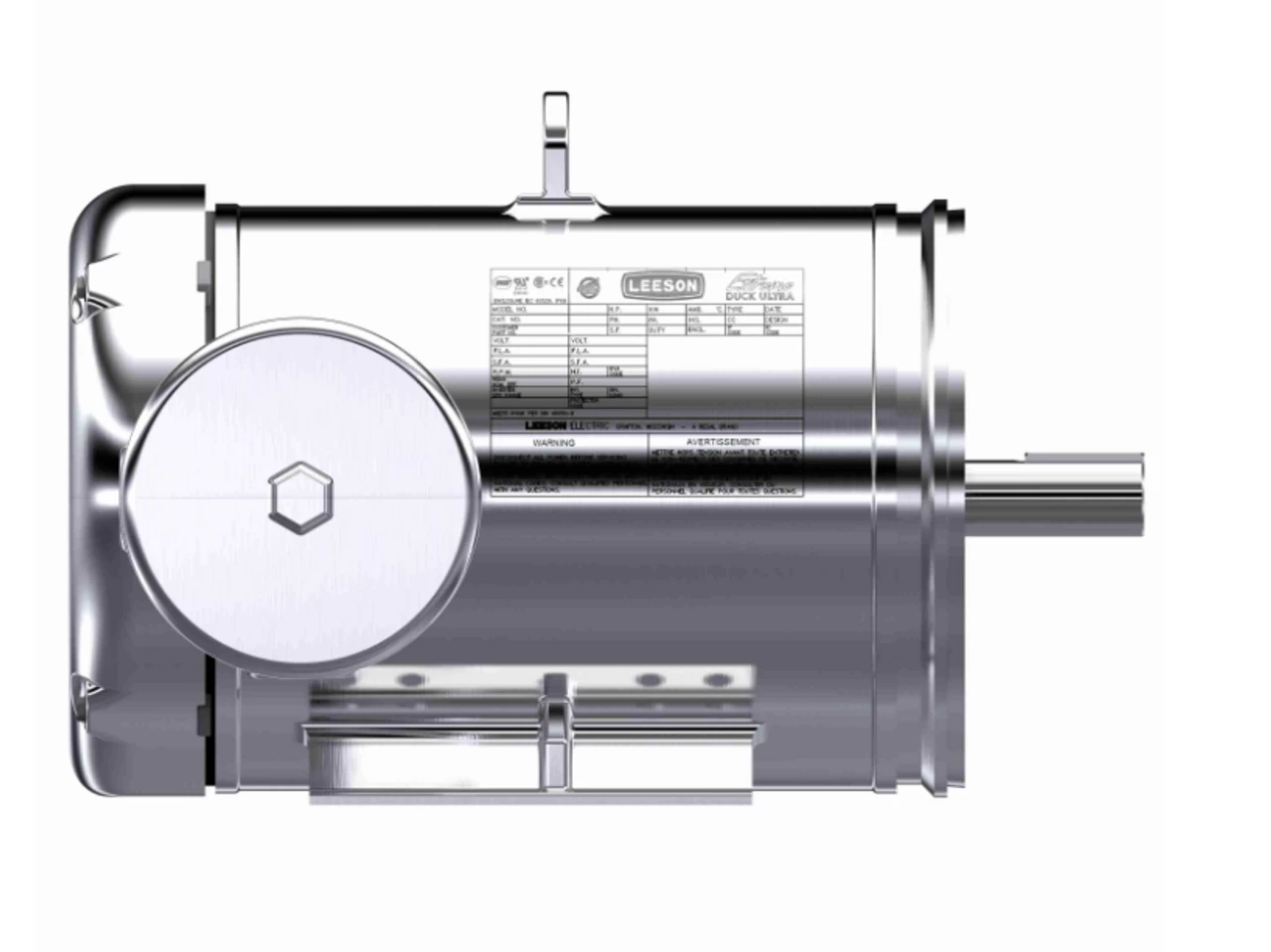 132648.00 Leeson Extreme Duck 5 Hp 3600 RPM 230/460V 3-Phase 184TC Frame TEFC (base) Motor - Image 2