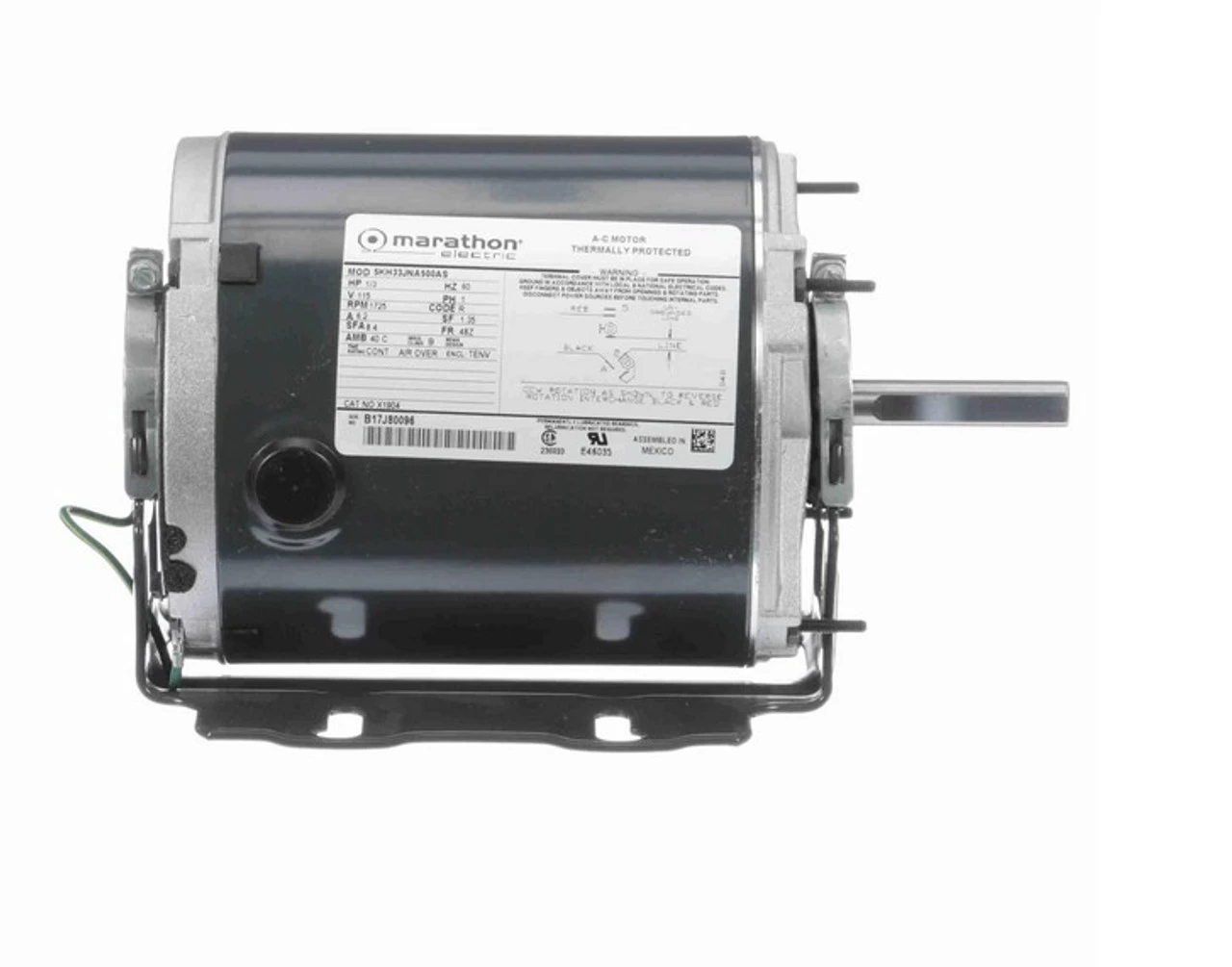 X1904 Marathon 1/3 Hp 1800 RPM 115V TENV 48Z Frame Split-Phase Farm Motor - Image 3