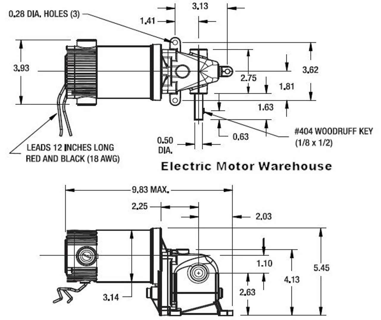 Dayton Model 1LRB2 DC Gear Motor 24 RPM 1/20 Hp TENV 90VDC (4Z726) - Image 2
