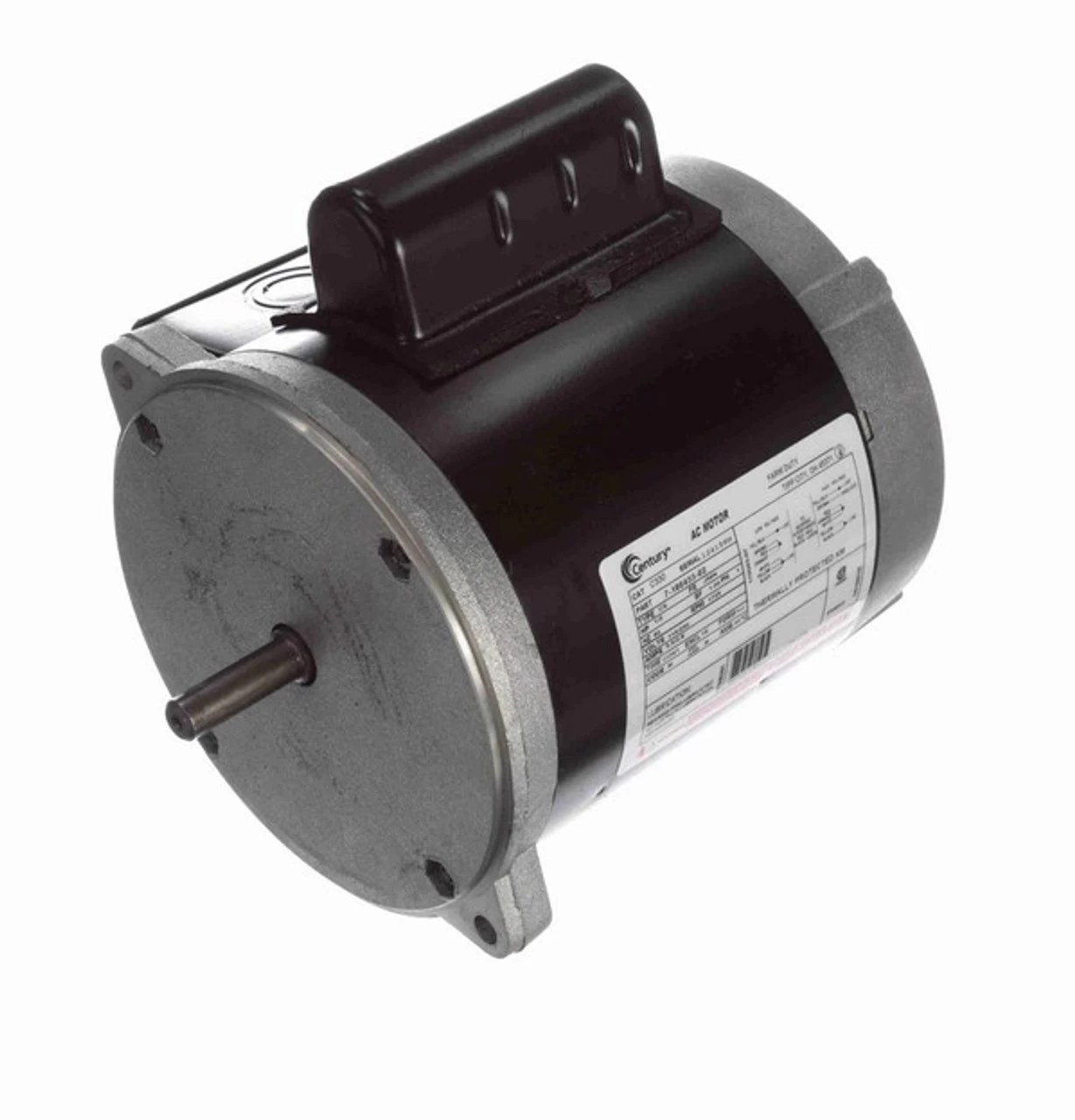 C330 Century 1/3 Hp 1800 RPM 115/230V TENV 56N Frame Auger Motor - Image 2