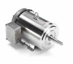 132451.00 Leeson 5 Hp 3600 RPM 230/460V 184JM Frame (With Base) TEFC 3-Phase All-Stainless Wash-Down Motor