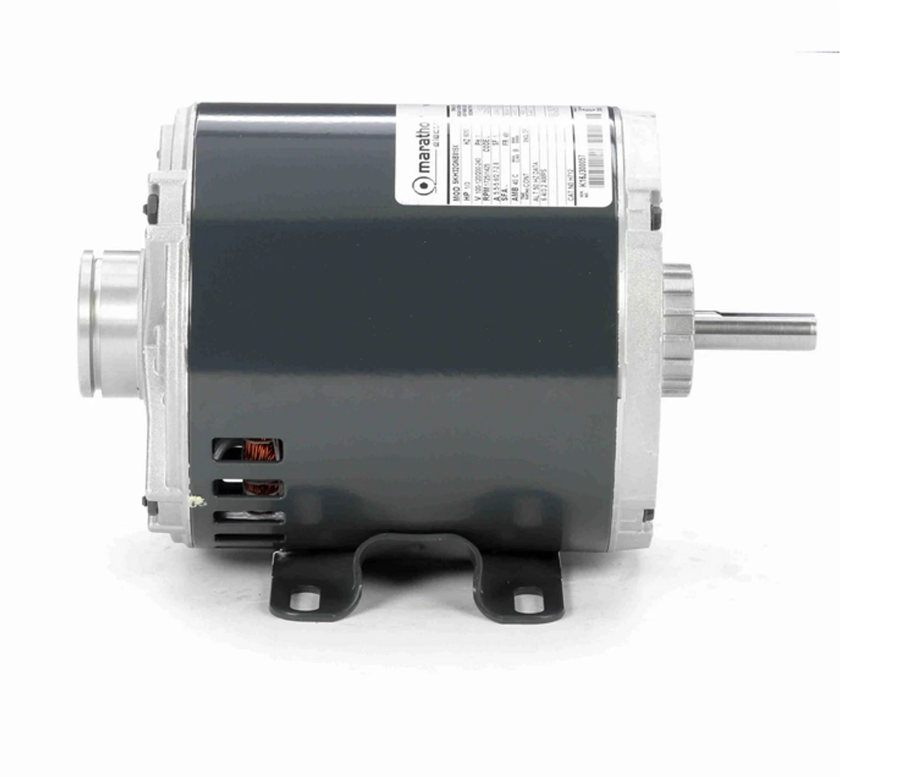 H712 Marathon 1/3 Hp Carbonator Motor, Double Shaft, 1800 RPM 100-120/200-240V, 48Y ODP Frame (rigid Base) - Image 3
